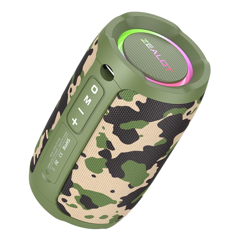 Fanatic S49 Портативный водонепроницаемый мини-динамик Bluetooth с сабвуфером и подсветкой