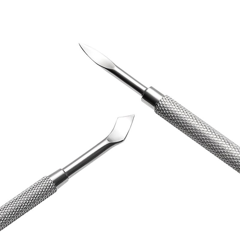 Premium Stainless Steel Double-Ended Nail & Cuticle Pusher