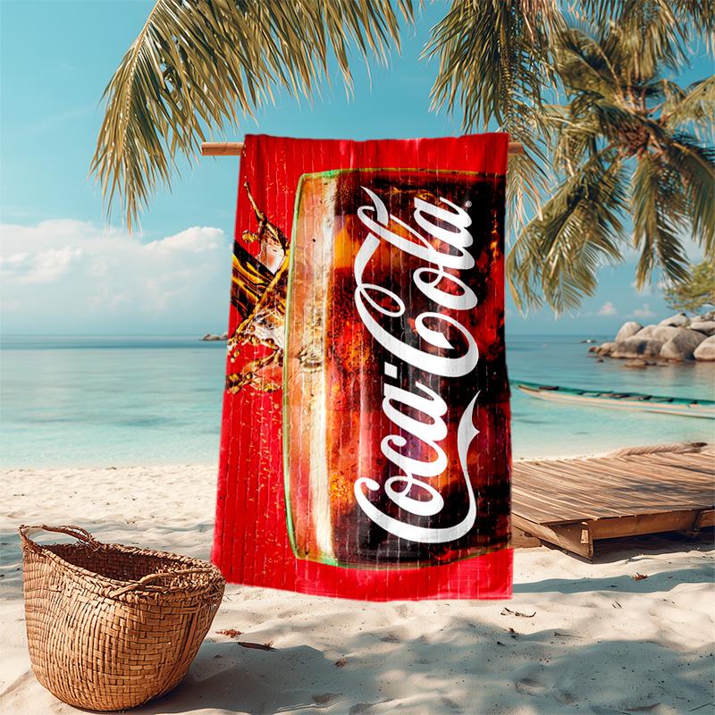 Christmas Gift Halloween Theme Bear Truck Coca Cola beach towel outdoor camping vacation swimming beach towel outdoor absorbent bath towel Y9