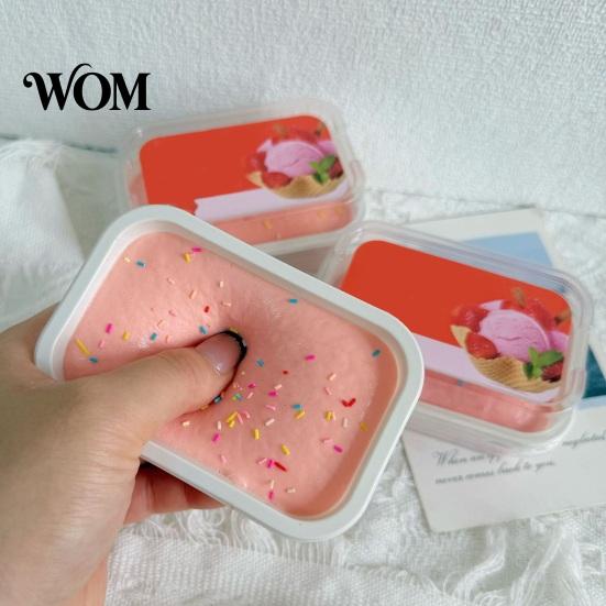 Stress Reduction Gadget Ice Cream Cake Squeeze Toy, Slow Rising Focus Aid Fidget Toy Relief Simulation Dessert Food Pinch for Anxiety Relieving
