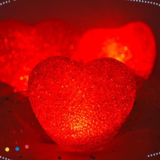 Лампа в форме сердца любви, мерцающая, креативная, на батарейках, без бликов, широкое применение, декоративное 3D сердце любви