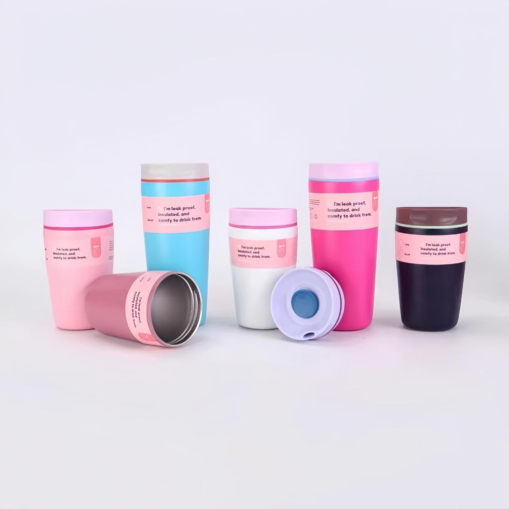 12oz/20oz Large Capacity Car Mounted Stainless Steel Thermos Cup Travel Thermos Bottle Coffee Mug Vacuum Flask Insulated Cups