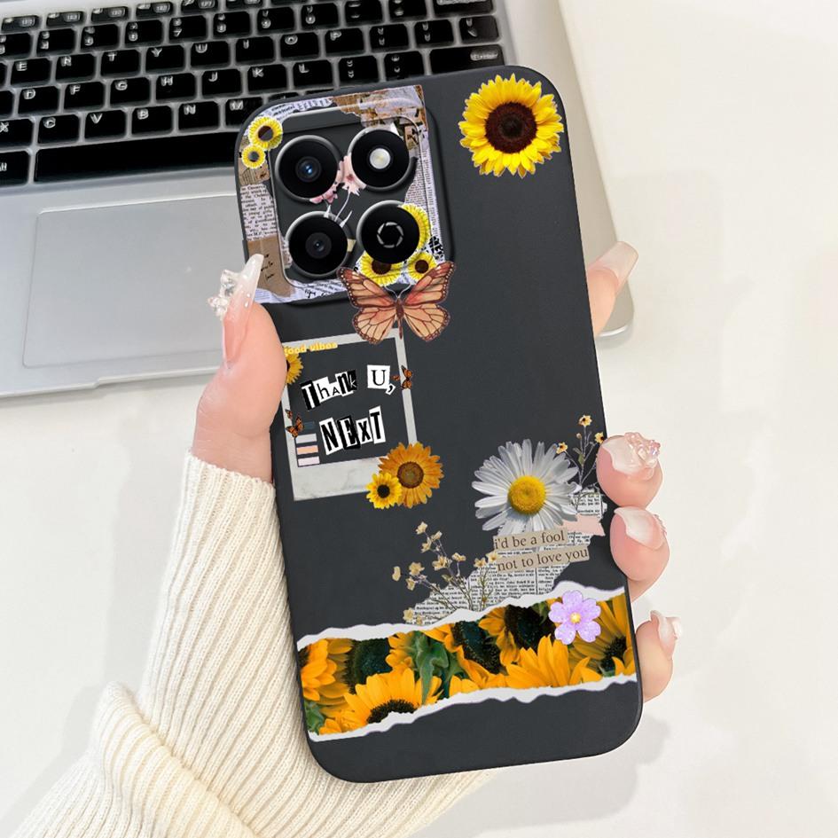 For Honor X7c 4G Case ALT-LX2 Shockproof Cover Sweet Girls Love Heart Soft Liquid Silicone Phone Cases For Honor 200 Smart Coque