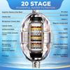 20 Stage Shower Filter Shower Head Filter with 2 Replaceable Cartridges High Output Shower Water Filter for Hard Water Removing Chlorine Fluoride