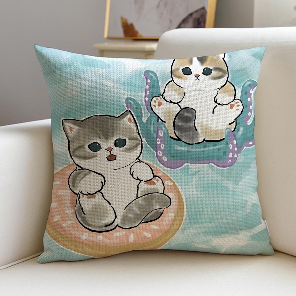 Fluffy MmofusandS Cushion Cover Breathable and skinfriendly linen pillowcase square removable and washable cushion