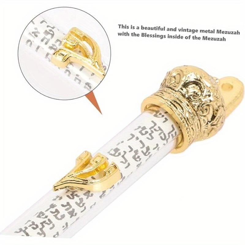 Металлическая мезуза для двери, еврейский подарок с религиозным свитком, подходит для дома, иудаики, свадеб и использования на открытом воздухе.