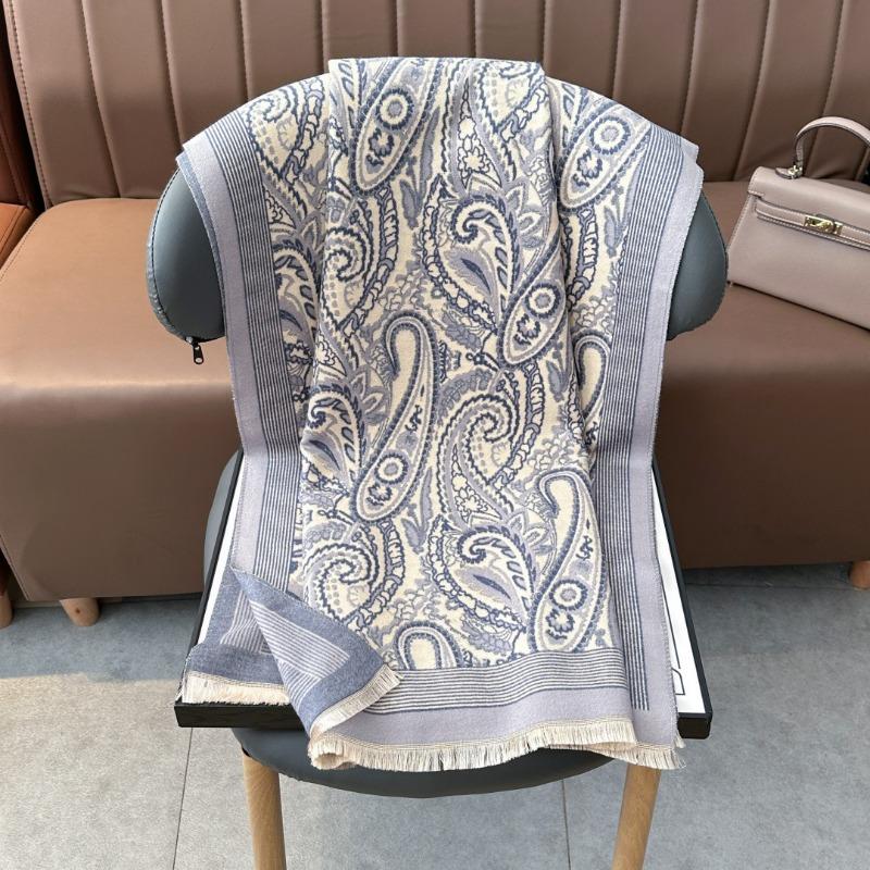 Scarf Women's Winter Retro Imitation Cashmere Jacquard Shawl Warm and Thickened Outer Cover Photo Wear Scarf Versatile