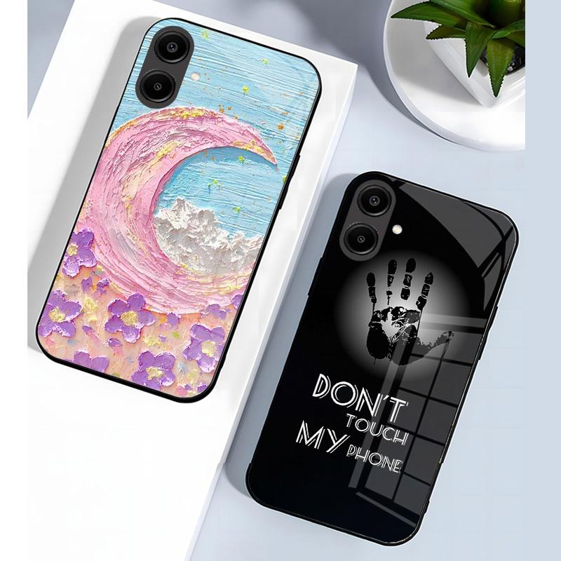 Ударопрочный чехол из закаленного стекла для Samsung Galaxy A56 A36 A26 A16 A06 5G, задняя крышка телефона, роскошный корпус Coque, полный протектор для объектива