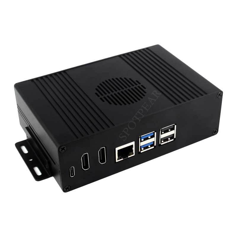 Raspberry Pi 5 Case Kit C с адаптером PCIe to M.2 NVMe SSD, все интерфейсы на одной стороне