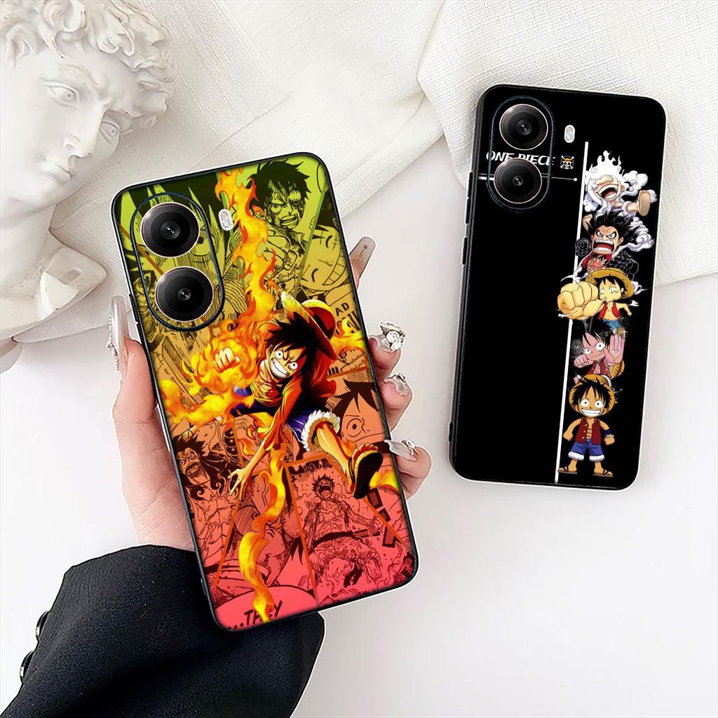 Red Hair One Luffy Pieces Shanks Phone Cover for Motorola Moto E13 E20 E32 E22 E14 E15 G32 G60 G72 G7 G8 G82 G9 Plus Power Case