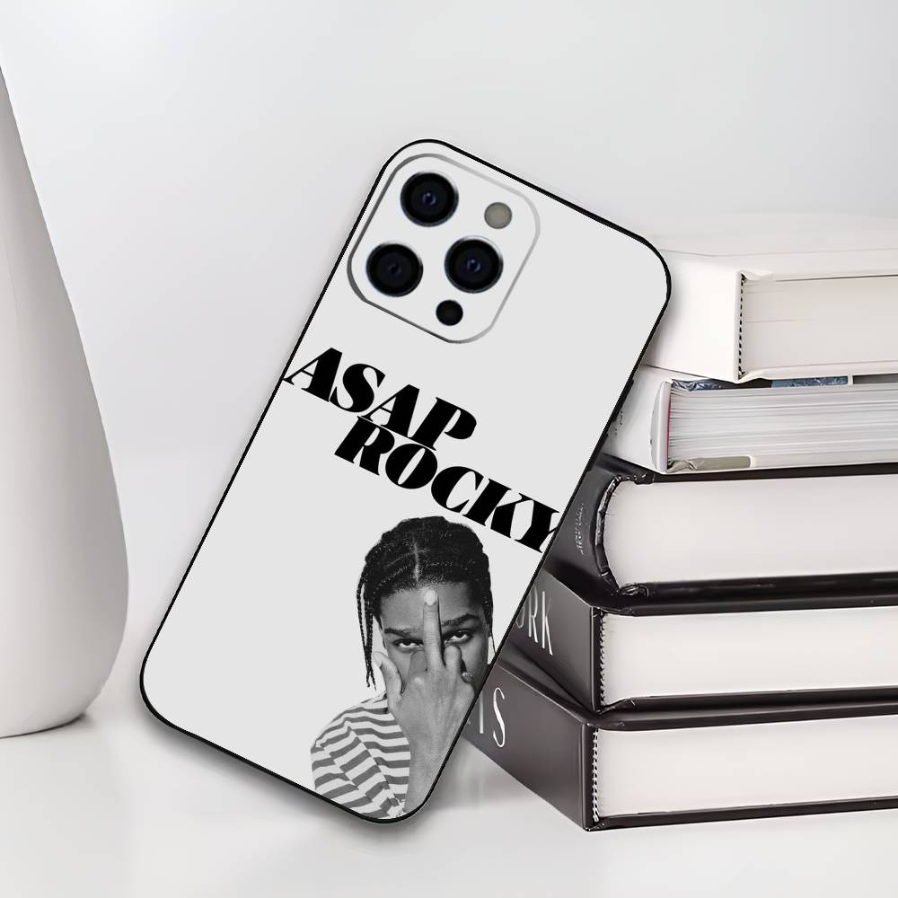 Чехол для телефона ASAP Rapper для iPhone 17,16,15,14,13,12,11 Plus,Pro Max,XS,Мягкий черный чехол