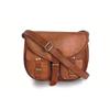 Handcrafted Brown Leather Crossbody Bag for Women – Vintage Goat Leather Shoulder Purse – Medium Size Travel & Daily Use Bag