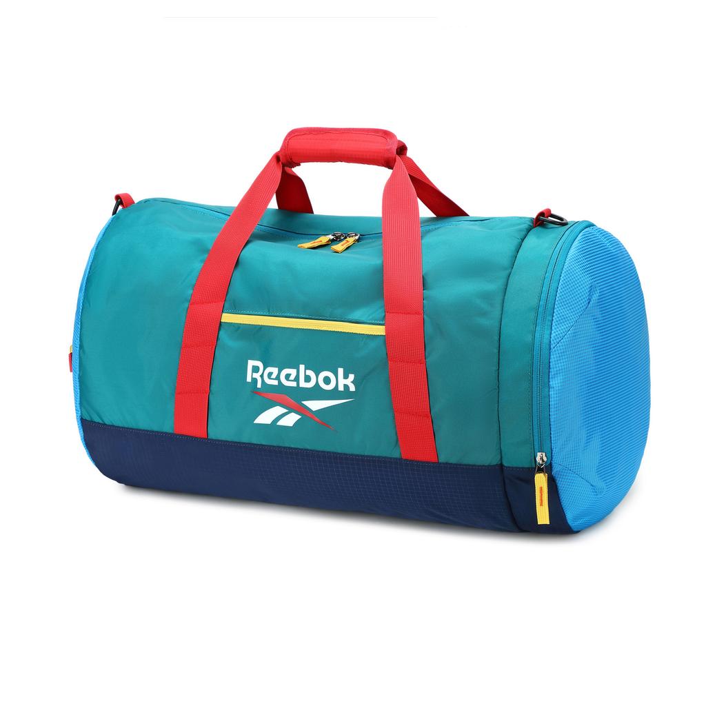Reebok Тканевая дорожная сумка 42 л, унисекс, цвет павлиний синий/черный, RB250624M
