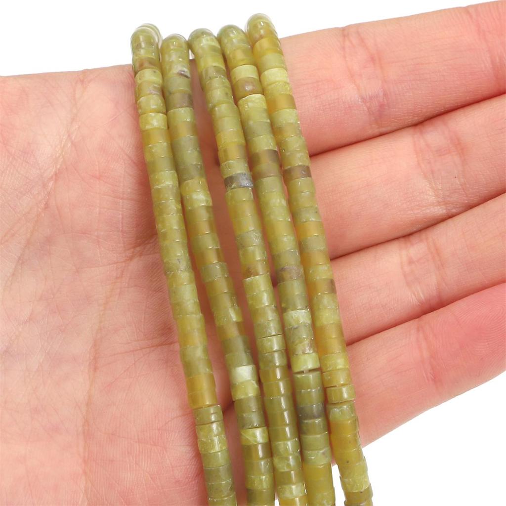 Разноцветные плоские круглые бусины-разделители из натурального камня для изготовления ювелирных изделий