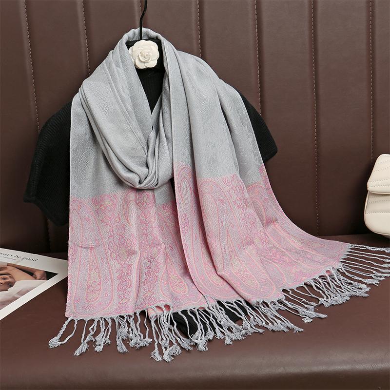 Luxury Thick Cashmere Scarf Women Print New Wraps Pashmina Travel Poncho Warm Blanket Winter Bufanda Shawl Female Stoles