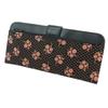 Inden Long Wallet Bundle L Thin Deerskin Black X Pink Lacquer Cosmos Pattern [Indenya] 2107-51-175