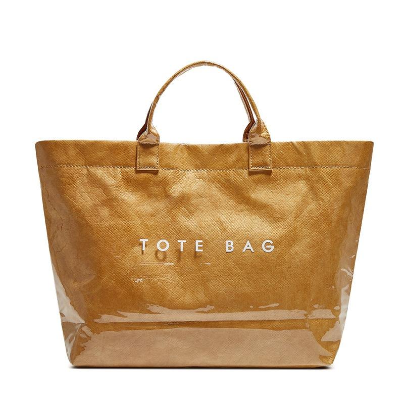 Модная винтажная сумка для поездок на работу из крафт-бумаги большой емкости