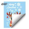 Christmas Party Supplies for Windows Window Stickers, Static PVC Decals with Santa Claus Reindeer Snowman Thickened Durable Holiday Clings Patterns,