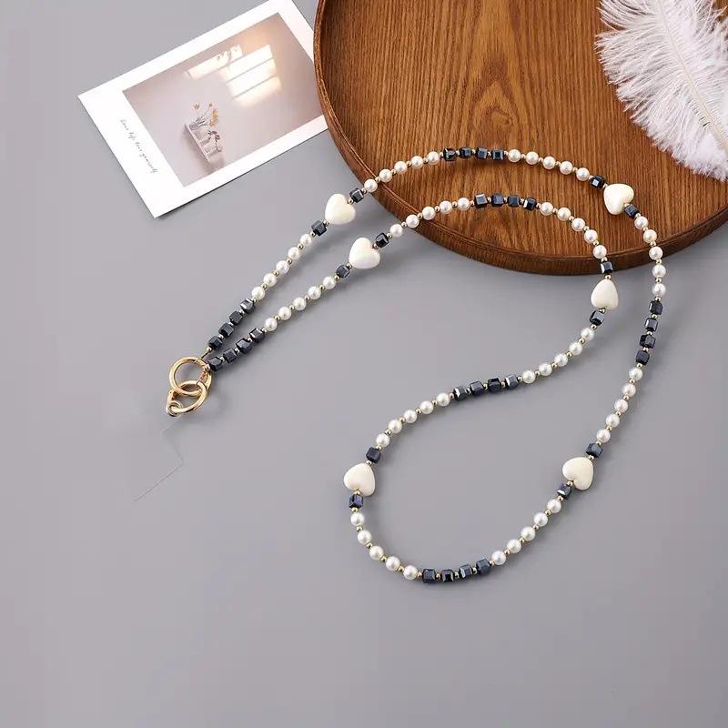 Pearl Mobile Phone Chain Necklace - Crossbody Lanyard for Women