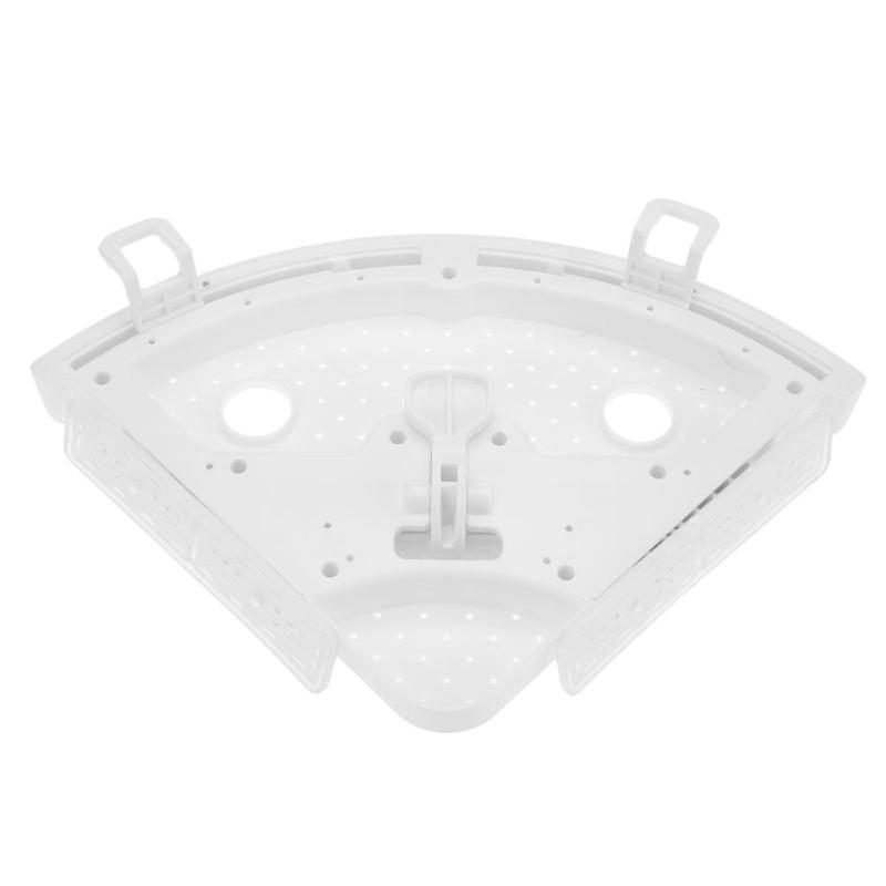 Bathroom Plastic Snap Up Corner Shelf Shower Storage Wall Holder Shampoo Holder