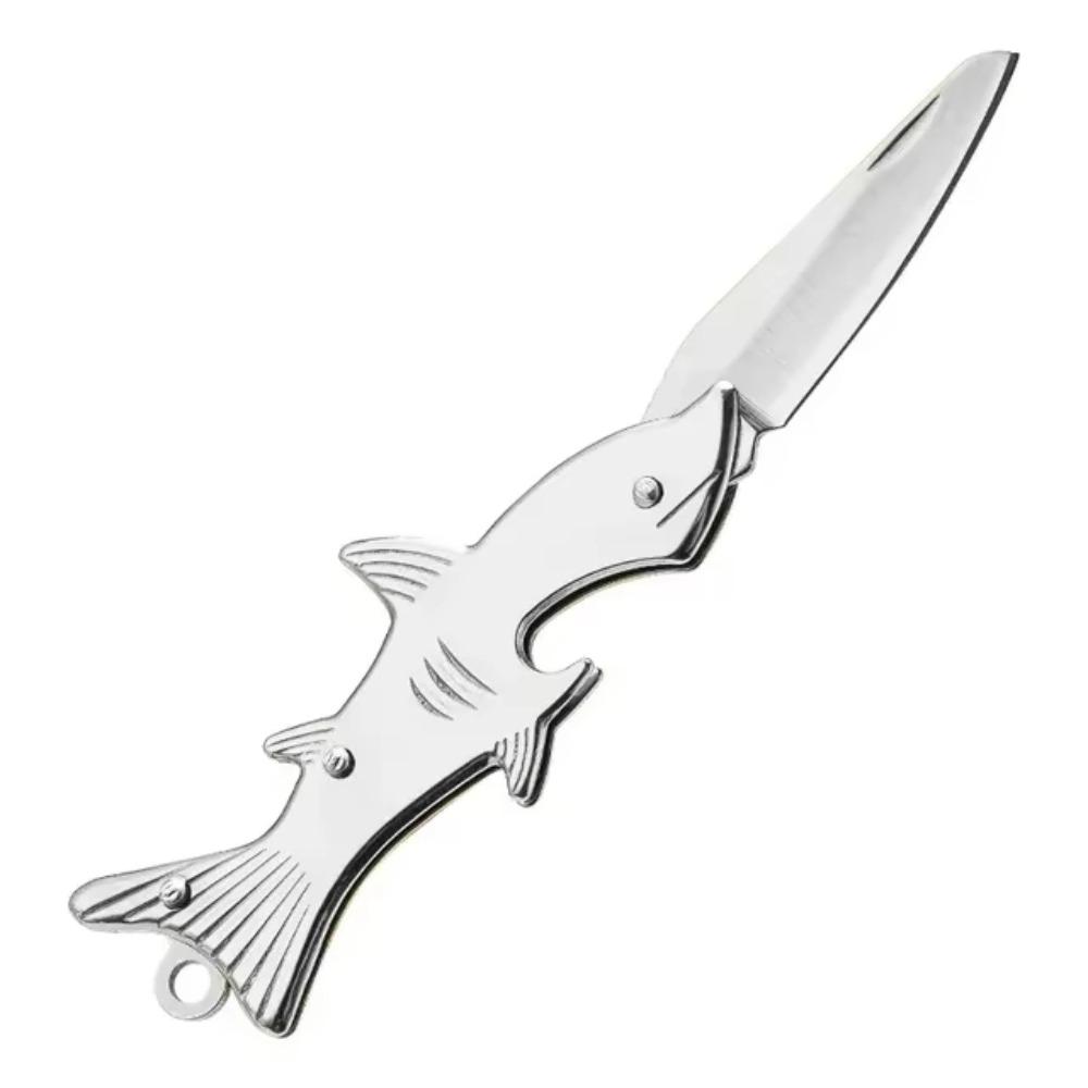 Stainless Steel Fruit Cutter Safe Pocket Cutter Durable Portable Folding Cutter Keychain  Travel