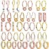 Серьги из серебра 925 пробы, роскошные серьги цвета розового золота с сердцем, звездой и луной, оригинальные для женщин, свадебные вечерние, модные украшения Joyas