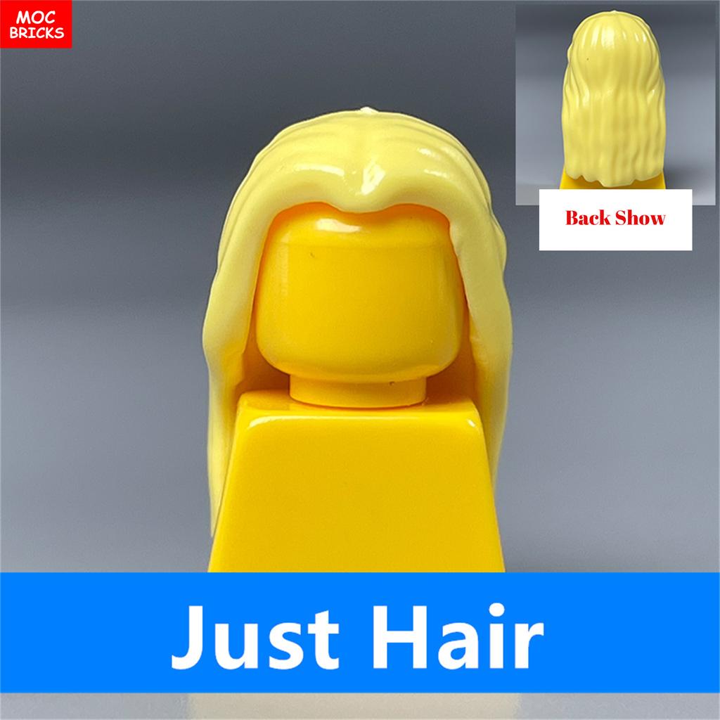 Кирпичики MOC Женские прически Mori Girls Женская модель Прямые волосы 4 см Фигурка Одежда Сборные развивающие конструкторы Игрушки