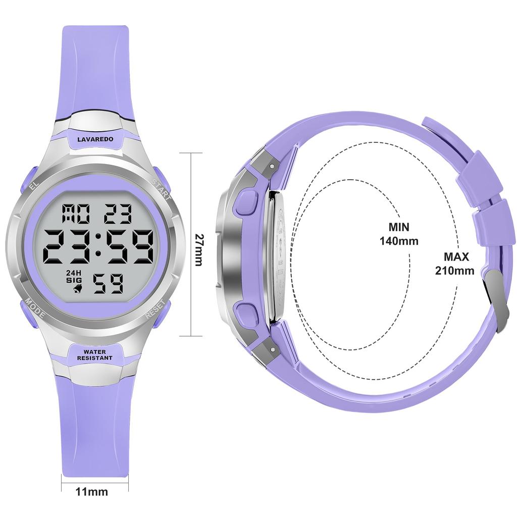 Цифровой спортивный день светодиодных водонепроницаемых простых инструкций по эксплуатации в комплекте женские часы, часы, многофункциональные, дата, неделя, будильник, дисплей, женские