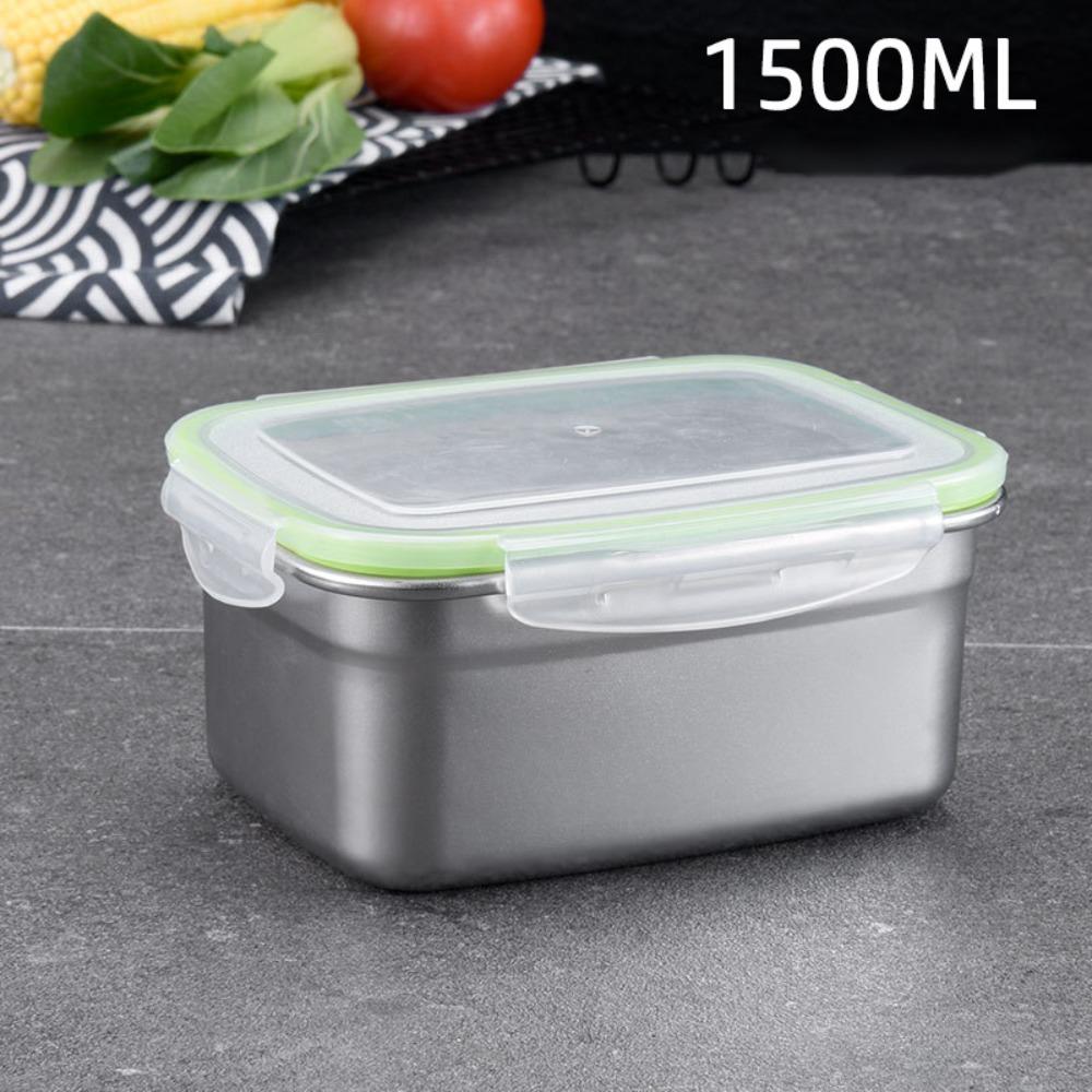 Leak-proof Fresh-keeping Box Stainless Steel Refrigerator Freezer Storage Box Kitchen Accessories