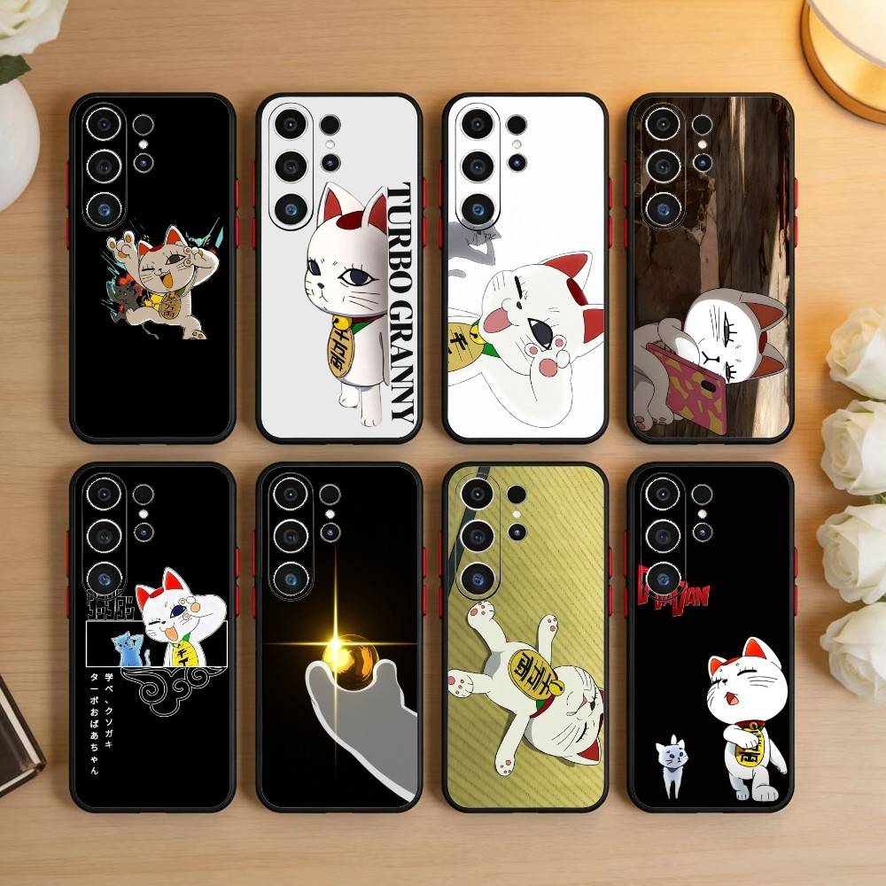 Funny T-Turbo Grann Phone Case For Samsung S26,S25,S24,S23,S22,S21,S20,Ultra,Plus,FE Black Soft Cover