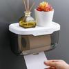 Punch-free Toilet Paper Holder Tissue Box Waterproof Mobile Phone Storage Toilet Paper Storage Rack Bathroom Accessories