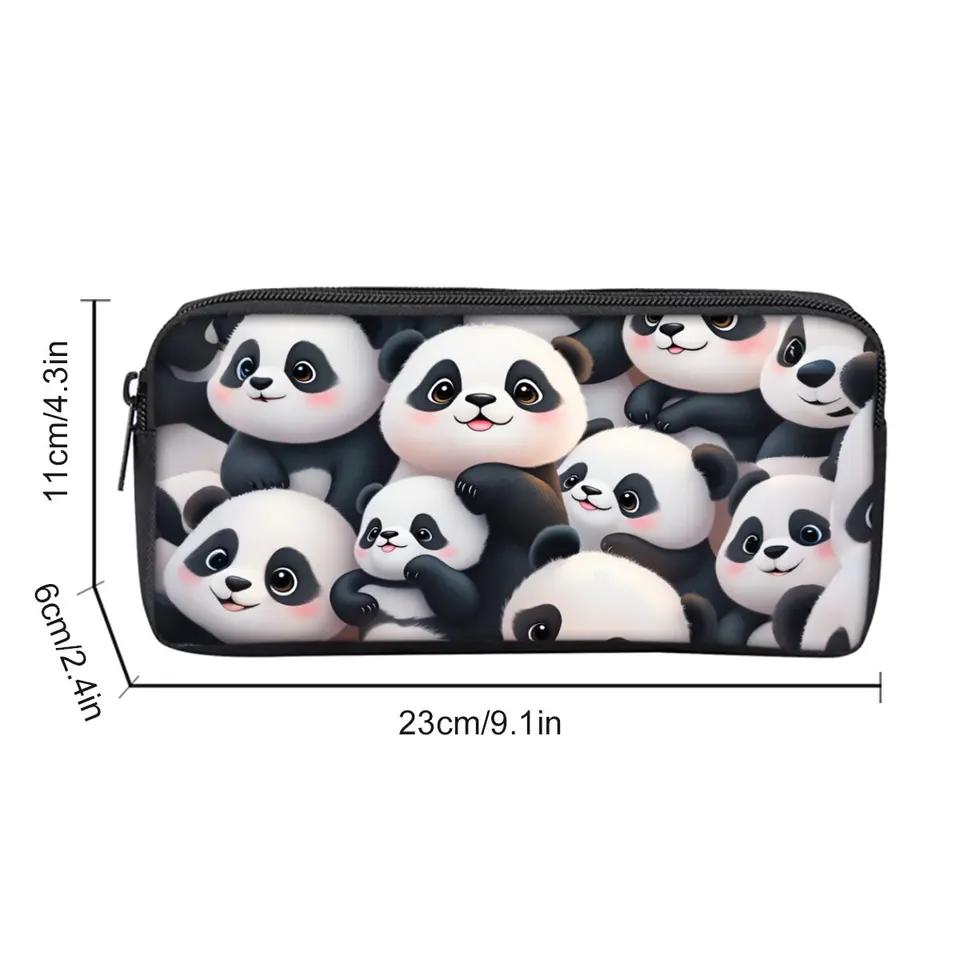 Fabric Panda Print 3D Cartoon Pencil Case & Pencil Pouch for Boys/Girls Best Gift School Supplies for Children