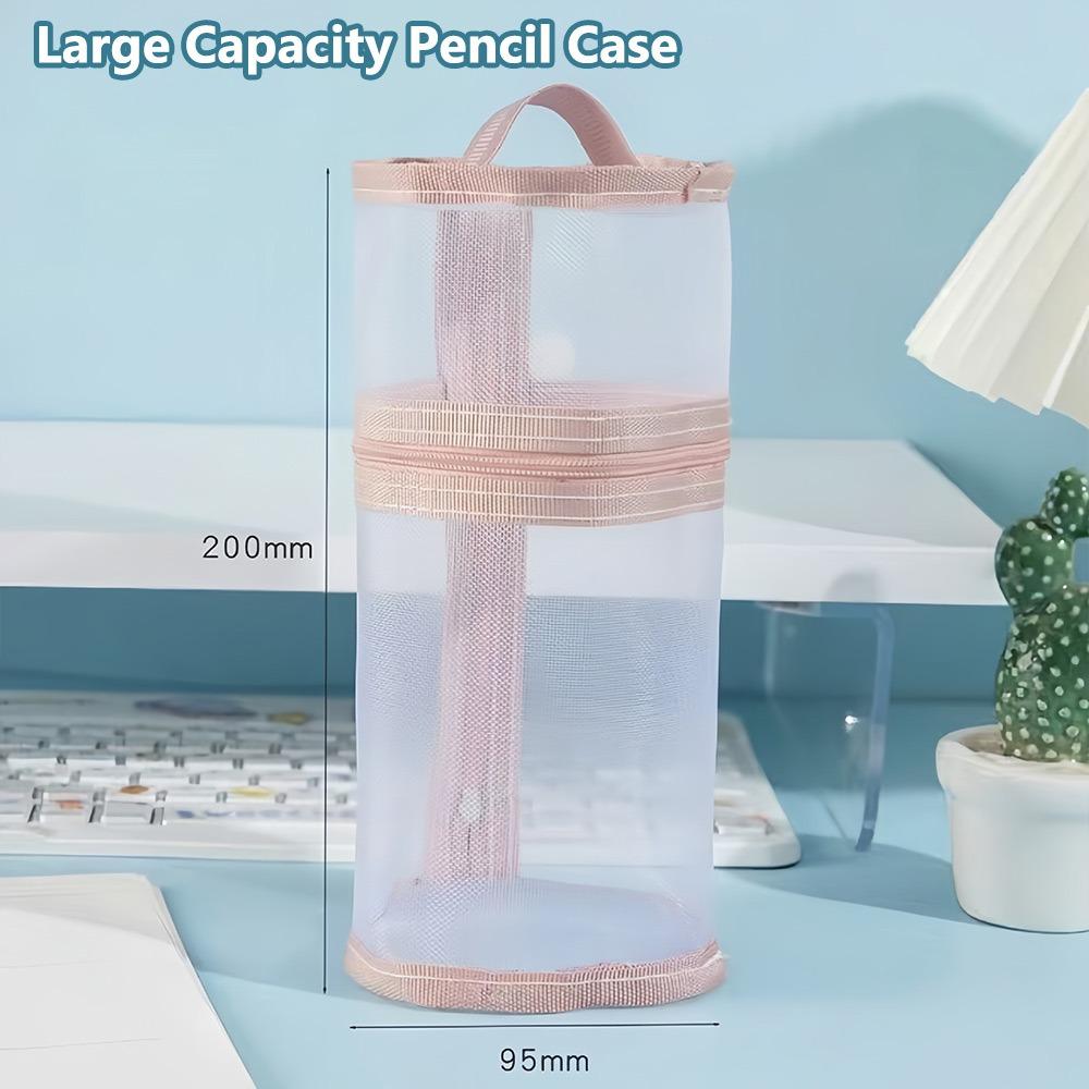 Цилиндрический пенал Двухцелевая сумка для канцелярских товаров Высококачественный пенал Школа Офис
