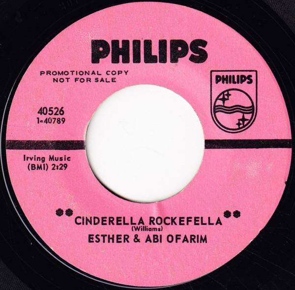 7-дюймовая пластинка ESTHER ABI OFARIM Cinderella Rockefella Your Heart 40526 Philips 1968 США Рок Б/у
