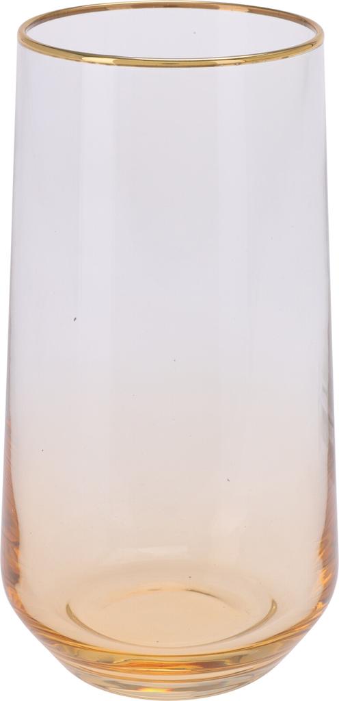 Tall transparent drinking glass 470 ml