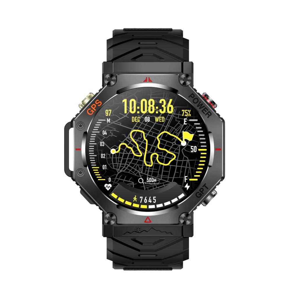 Умный браслет Rainbuvvy KC91 с GPS 1,39-дюймовый TFT 360x360 BLE5.3 GPT 3ATM Водонепроницаемый 530 мАч Bluetooth-звонок Фонарик Android Смарт-часы