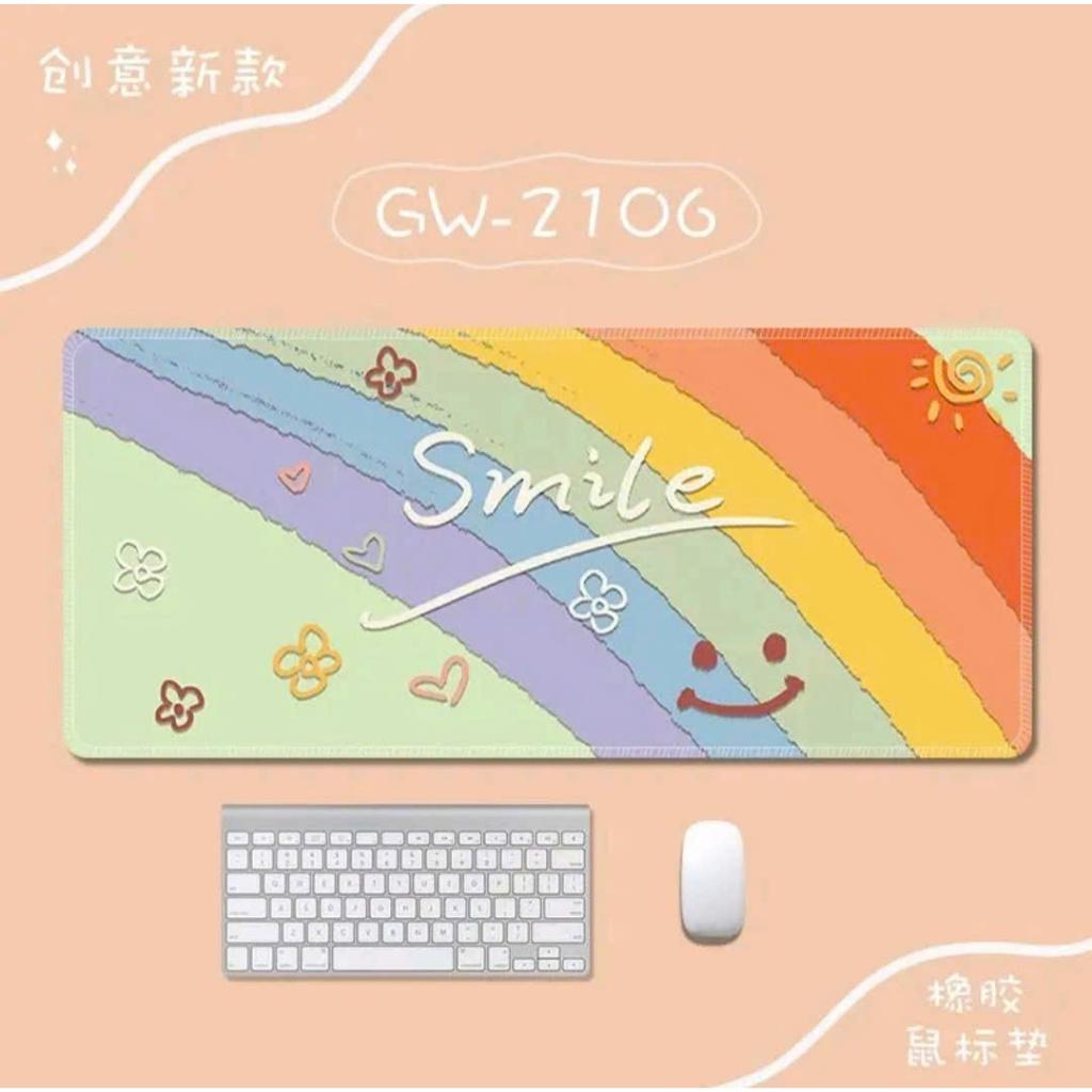 Mouse pad cute mouse pad with lovely rainbow smiley face pattern mouse pad study desk mat desk mat