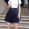 Yozgi ayollar denim shortilari Moda Ins Yuqori bel Ingichka Oddiy Kundalik Keng oyoqli A-line Sport shortilari Koreys ko'cha trendi