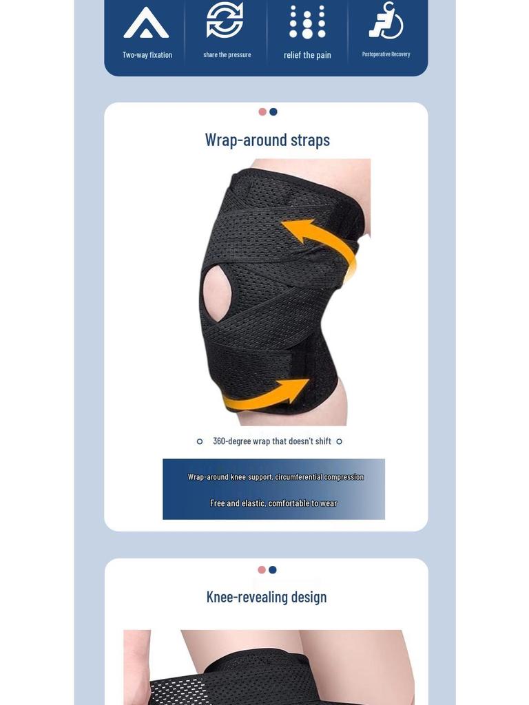 Adjustable Patella Sports Knee Brace – Thin, Six-Generation Meniscus Support for Running