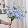 Искусственная Сакура 87 см Длина Искусственный Синий Снежинка Мягкая Текстура Шелковый Цветочный Стебель Искусственные Цветочные Ветви Декор для Дома