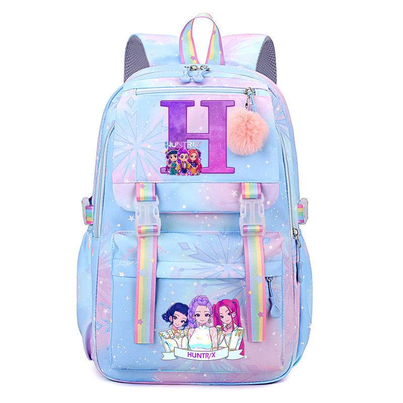 Kpop Demonunter Kids Backpack College Wind Large Capacity Student School Bag