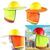 Neck Shield with Secure-Fit Fasteners Fits Standard Brim Safety Helmets Sun Shade High Visibility Sun Visor for Summer