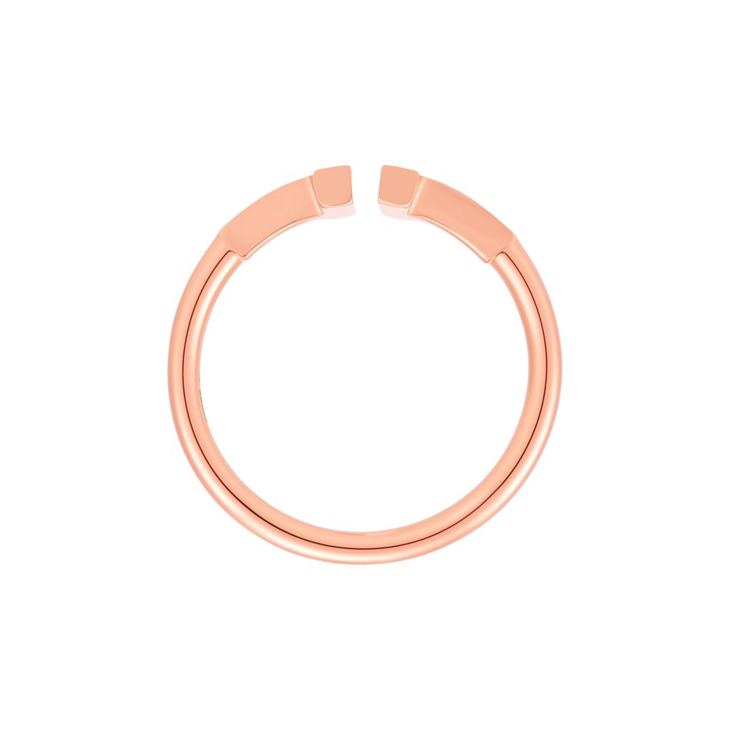Tiffany И Ко. Кольцо из 18-каратного золота серии T для женщин Rose-Gold GRP07781
