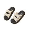 2025 New Thick-soled Cool Slippers for Women's Fashion and Versatile Bow Open-toed Women's Casual One-word Slippers Trendy Shoes