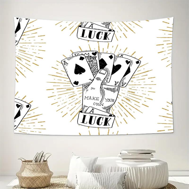Vintage Tarot Card Tapestry Wall Hanging Bohemian Decor Aesthetic Room Divider Backdrop Dorm Decor Lucky Pattern Home Textile