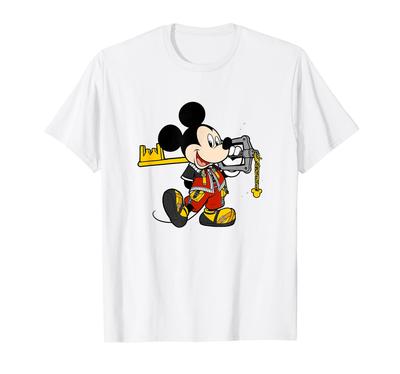 Дисней Kingdom Hearts Король Микки Классический Ключ-клинок Костюм Футболка