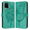 Butterfly Flowers PU Leather Case Kickstand Card Holder Slots TPU Shockproof Flip Cover For Vivo, Vivo Y70s Y15a V20 SE Y51 V21e Y21 Y20 Y35 Y55S...
