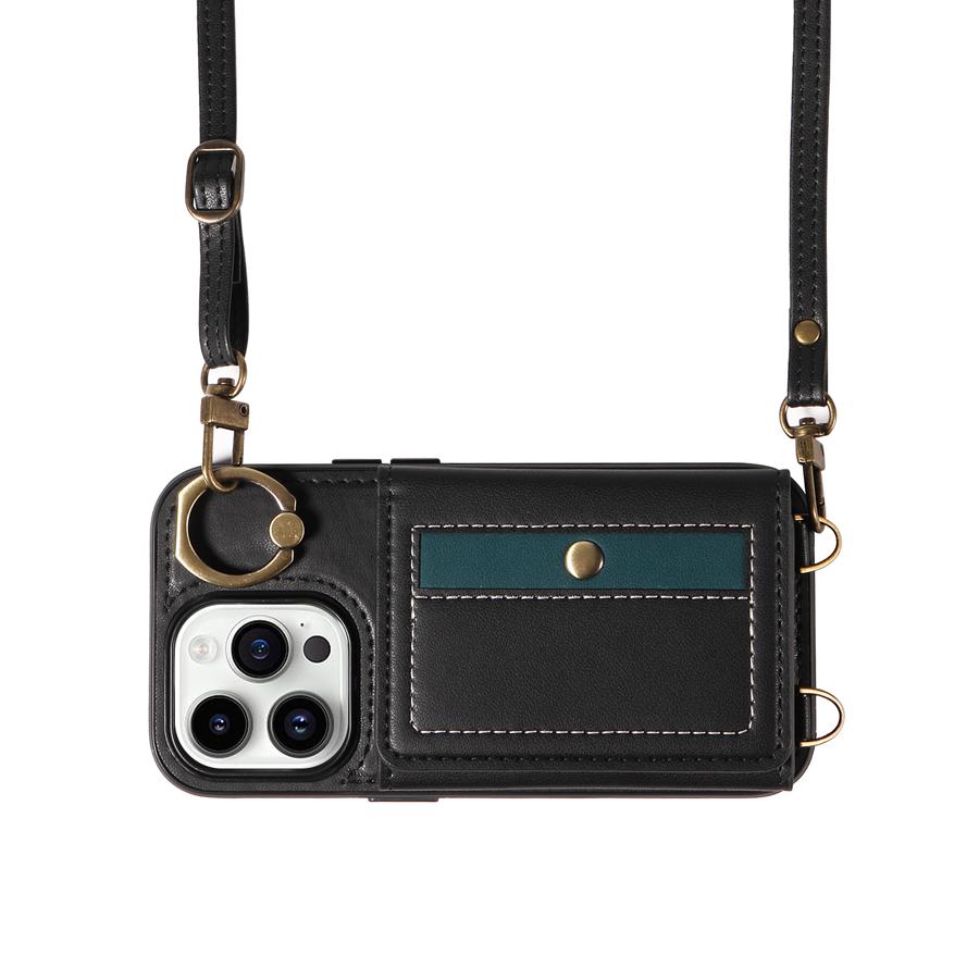 Роскошный кожаный чехол через плечо с металлическим кольцом для Samsung Galaxy A52 A72 A22 A32 A73, женский держатель с отделениями для карт, чехол для телефона Samsung S24 S23 S222 Plus