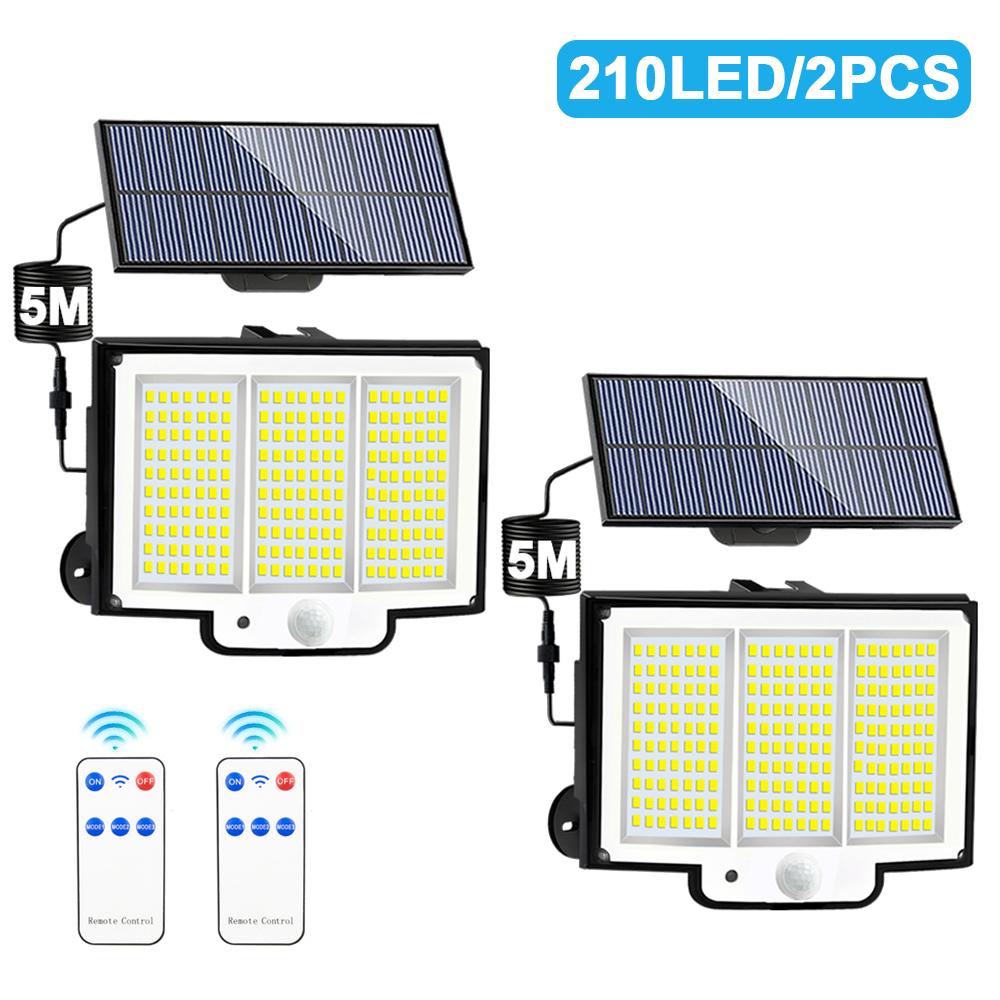 210/236 Светодиодные солнечные фонари для улицы с 3 режимами, настенный светильник с солнечным датчиком движения, солнечные фонари безопасности, садовый декор, для сараев, патио