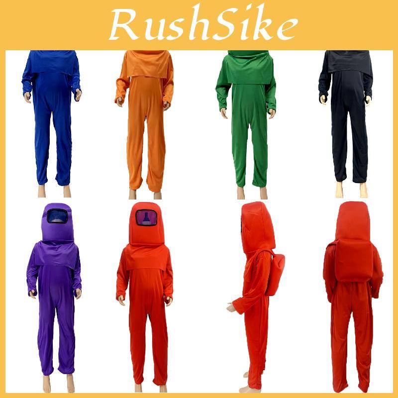 Kids 3pcs Among Us Cosplay Costume Children Halloween Party Show Sets Jumpsuit